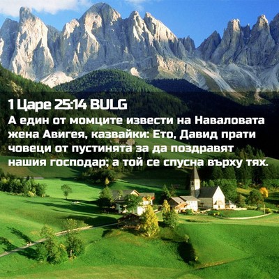 Picture 02 - 1 Царе 25:14 BULG - А един от момците извести - Bible Verse Picture