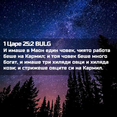 Picture 02 - 1 Царе 25:2 BULG - И имаше в Маон един човек, - Bible Verse Picture