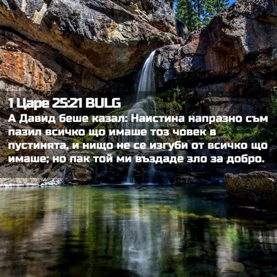 Picture 02 - 1 Царе 25:21 BULG - А Давид беше казал: - Bible Verse Picture