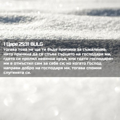 Picture 02 - 1 Царе 25:31 BULG - тогава това не ще ти бъде - Bible Verse Picture