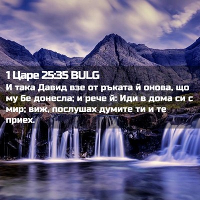 Picture 02 - 1 Царе 25:35 BULG - И така Давид взе от ръката - Bible Verse Picture