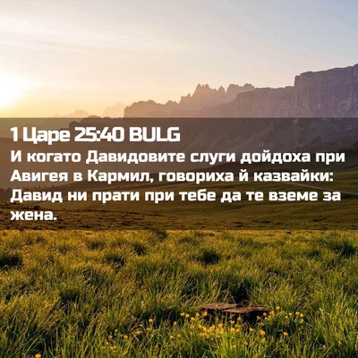 Picture 02 - 1 Царе 25:40 BULG - И когато Давидовите слуги - Bible Verse Picture