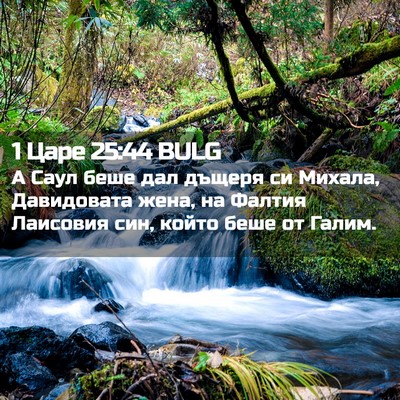 Picture 02 - 1 Царе 25:44 BULG - А Саул беше дал дъщеря си - Bible Verse Picture