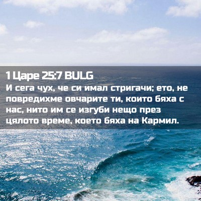 Picture 02 - 1 Царе 25:7 BULG - И сега чух, че си имал - Bible Verse Picture