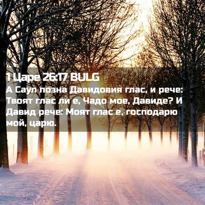 Picture 02 - 1 Царе 26:17 BULG - А Саул позна Давидовия - Bible Verse Picture