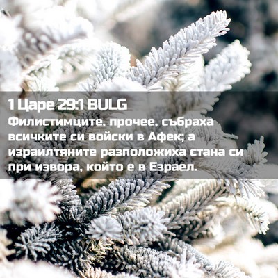 Picture 02 - 1 Царе 29:1 BULG - Филистимците, прочее, - Bible Verse Picture