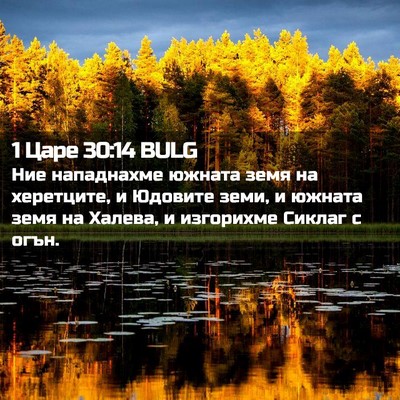 Picture 02 - 1 Царе 30:14 BULG - Ние нападнахме южната земя - Bible Verse Picture