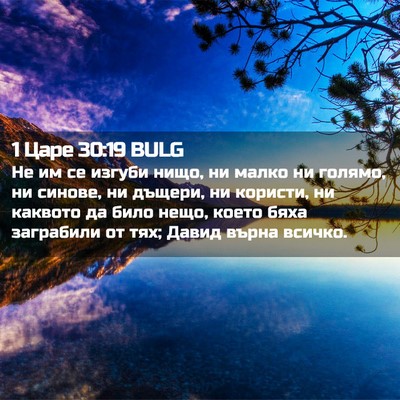 Picture 02 - 1 Царе 30:19 BULG - Не им се изгуби нищо, ни - Bible Verse Picture