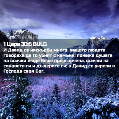 Picture 02 - 1 Царе 30:6 BULG - И Давид се наскърби много, - Bible Verse Picture