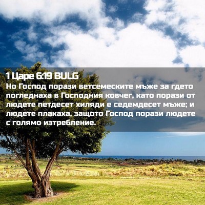 Picture 02 - 1 Царе 6:19 BULG - Но Господ порази - Bible Verse Picture