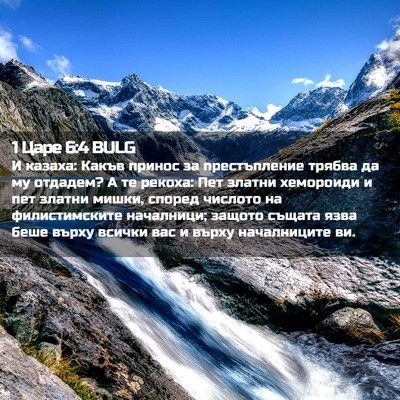 Picture 02 - 1 Царе 6:4 BULG - И казаха: Какъв принос за - Bible Verse Picture