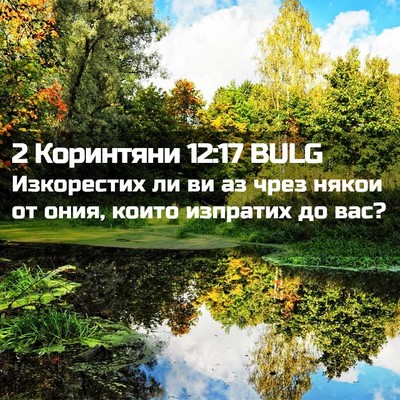Picture 02 - 2 Коринтяни 12:17 BULG - Изкорестих ли ви аз чрез - Bible Verse Picture
