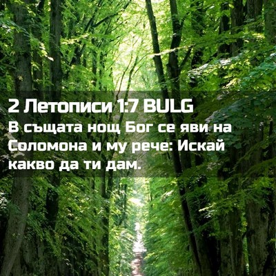 Picture 02 - 2 Летописи 1:7 BULG - В същата нощ Бог се яви на - Bible Verse Picture