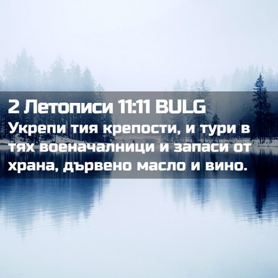 Picture 02 - 2 Летописи 11:11 BULG - Укрепи тия крепости, и тури - Bible Verse Picture