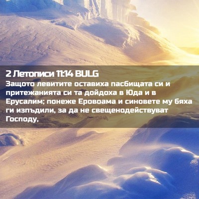 Picture 02 - 2 Летописи 11:14 BULG - Защото левитите оставиха - Bible Verse Picture