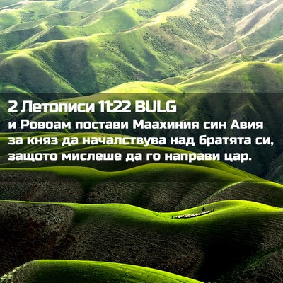 Picture 02 - 2 Летописи 11:22 BULG - и Ровоам постави Маахиния - Bible Verse Picture