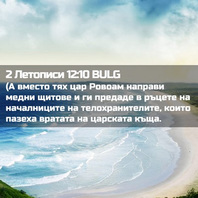 Picture 02 - 2 Летописи 12:10 BULG - (А вместо тях цар Ровоам - Bible Verse Picture