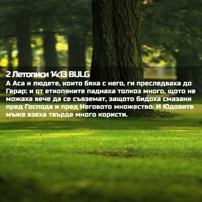 Picture 02 - 2 Летописи 14:13 BULG - А Аса и людете, които бяха с - Bible Verse Picture