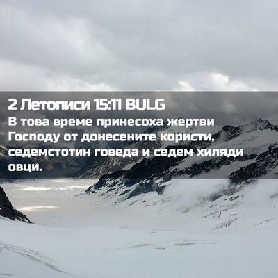 Picture 02 - 2 Летописи 15:11 BULG - В това време принесоха - Bible Verse Picture