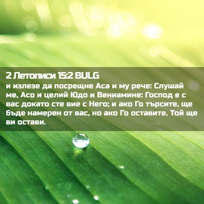 Picture 02 - 2 Летописи 15:2 BULG - и излезе да посрещне Аса и - Bible Verse Picture