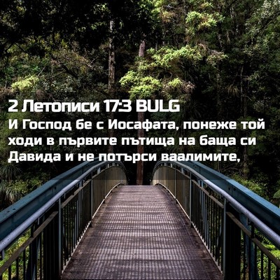 Picture 02 - 2 Летописи 17:3 BULG - И Господ бе с Иосафата, - Bible Verse Picture