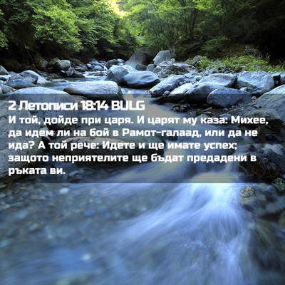 Picture 02 - 2 Летописи 18:14 BULG - И той, дойде при царя. И - Bible Verse Picture