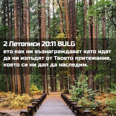 Picture 02 - 2 Летописи 20:11 BULG - ето как ни възнаграждават - Bible Verse Picture