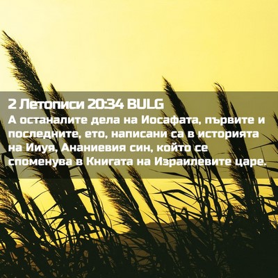 Picture 02 - 2 Летописи 20:34 BULG - А останалите дела на - Bible Verse Picture