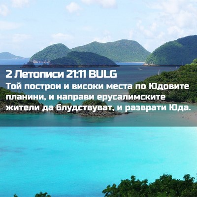 Picture 02 - 2 Летописи 21:11 BULG - Той построи и високи места - Bible Verse Picture