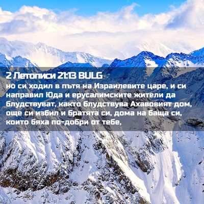 Picture 02 - 2 Летописи 21:13 BULG - но си ходил в пътя на - Bible Verse Picture