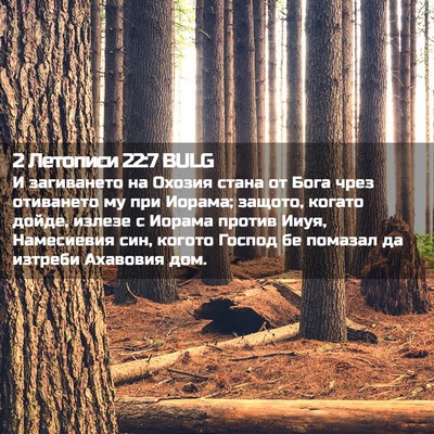 Picture 02 - 2 Летописи 22:7 BULG - И загиването на Охозия - Bible Verse Picture