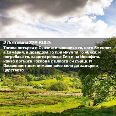 Picture 02 - 2 Летописи 22:9 BULG - Тогава потърси и Охозия; и - Bible Verse Picture