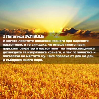 Picture 02 - 2 Летописи 24:11 BULG - И когато левитите донасяха - Bible Verse Picture