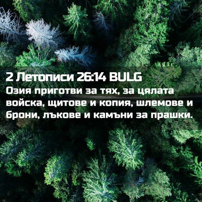 Picture 02 - 2 Летописи 26:14 BULG - Озия приготви за тях, за - Bible Verse Picture