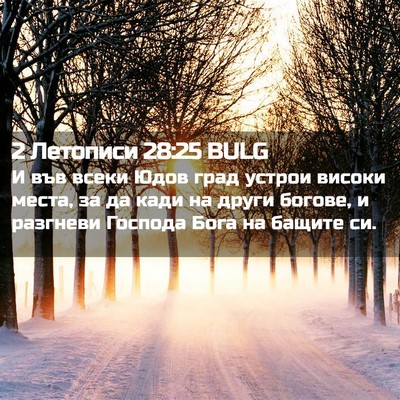 Picture 02 - 2 Летописи 28:25 BULG - И във всеки Юдов град - Bible Verse Picture