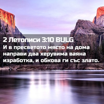 Picture 02 - 2 Летописи 3:10 BULG - И в пресветото място на - Bible Verse Picture