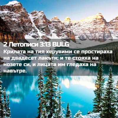 Picture 02 - 2 Летописи 3:13 BULG - Крилата на тия херувими се - Bible Verse Picture