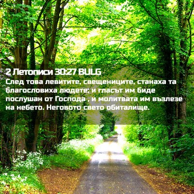 Picture 02 - 2 Летописи 30:27 BULG - След това левитите, - Bible Verse Picture