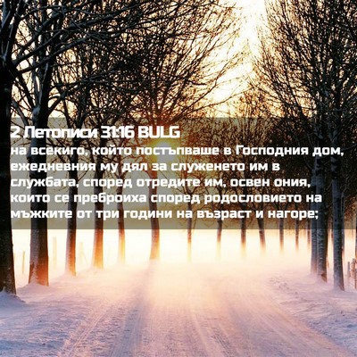 Picture 02 - 2 Летописи 31:16 BULG - на всекиго, който - Bible Verse Picture
