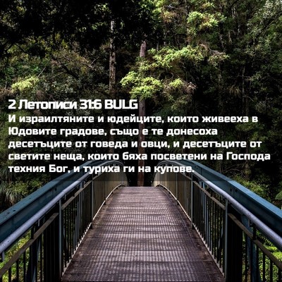 Picture 02 - 2 Летописи 31:6 BULG - И израилтяните и юдейците, - Bible Verse Picture