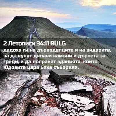 Picture 02 - 2 Летописи 34:11 BULG - дадоха ги на дърводелците - Bible Verse Picture