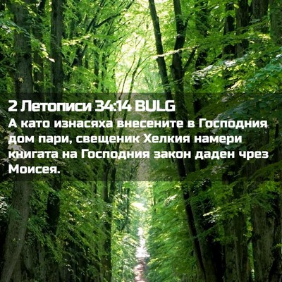 Picture 02 - 2 Летописи 34:14 BULG - А като изнасяха внесените - Bible Verse Picture