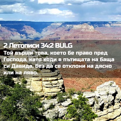 Picture 02 - 2 Летописи 34:2 BULG - Той върши това, което бе - Bible Verse Picture