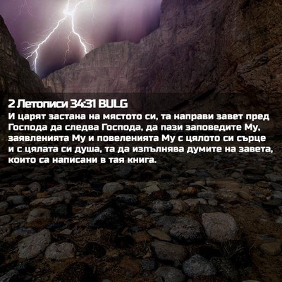 Picture 02 - 2 Летописи 34:31 BULG - И царят застана на мястото - Bible Verse Picture