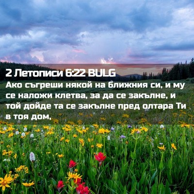 Picture 02 - 2 Летописи 6:22 BULG - Ако съгреши някой на - Bible Verse Picture
