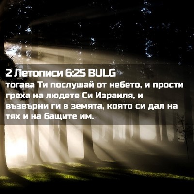 Picture 02 - 2 Летописи 6:25 BULG - тогава Ти послушай от - Bible Verse Picture
