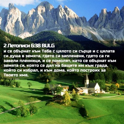 Picture 02 - 2 Летописи 6:38 BULG - и се обърнат към Тебе с - Bible Verse Picture
