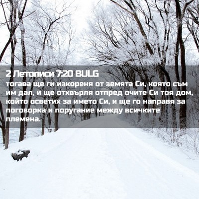 Picture 02 - 2 Летописи 7:20 BULG - тогава ще ги изкореня от - Bible Verse Picture