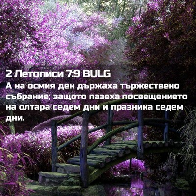Picture 02 - 2 Летописи 7:9 BULG - А на осмия ден държаха - Bible Verse Picture