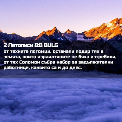 Picture 02 - 2 Летописи 8:8 BULG - от техните потомци, - Bible Verse Picture